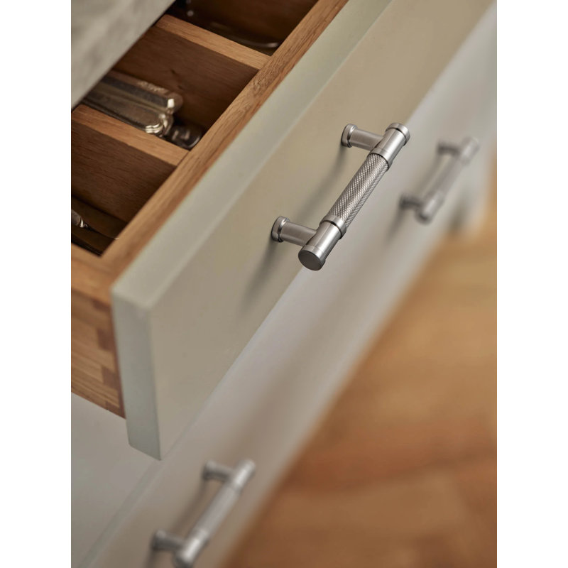  Retro Knurled Non-Slip Handle Multipack, 3", Satin Nickel