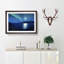 Full Moon During the Northern Lights - Framed Print-55578531-55578530