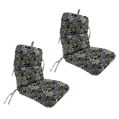 Coussin de chaise d'extérieur 22 "x 45" avec attaches et boucles (ensemble de 2)