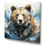 Représentation abstraite d'un mouvement d'ours sur toile-930926952-930926960