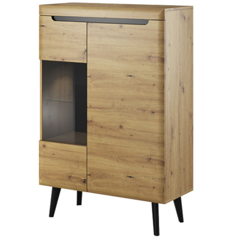Encinal 90cm Sideboard, Oak/Black