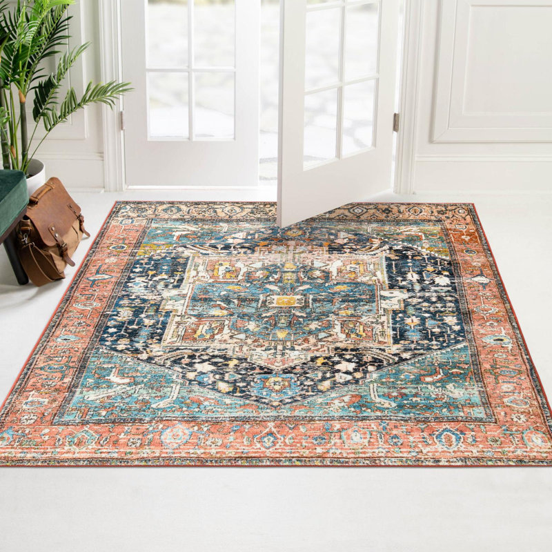 Ahniya Oriental Indoor Rug, Square 7'10"