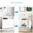 White Cat Litter Box Side Cabinet With Adjustable Partition And Large Tabletop Furniture Removable Easy Maintenance,