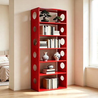 Freestanding Iron Decorative Open Bookshelf