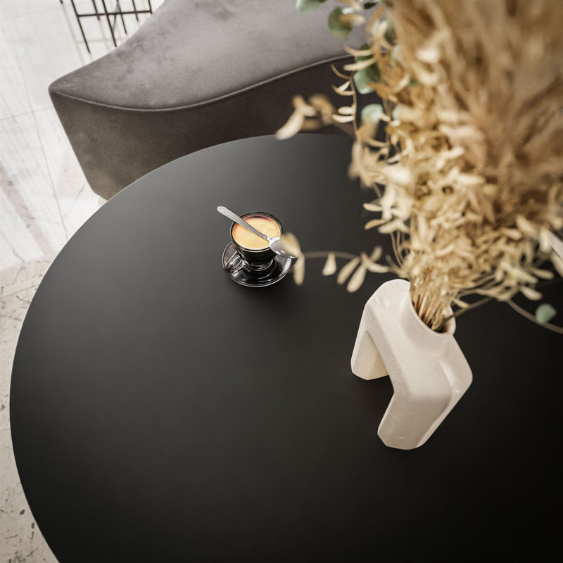 Downey 2 Piece Coffee Table, Black Matt, Black
