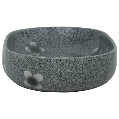 ClassicLiving Hillwix 59mm L x 40mm W Grey Ceramic Oval Sink