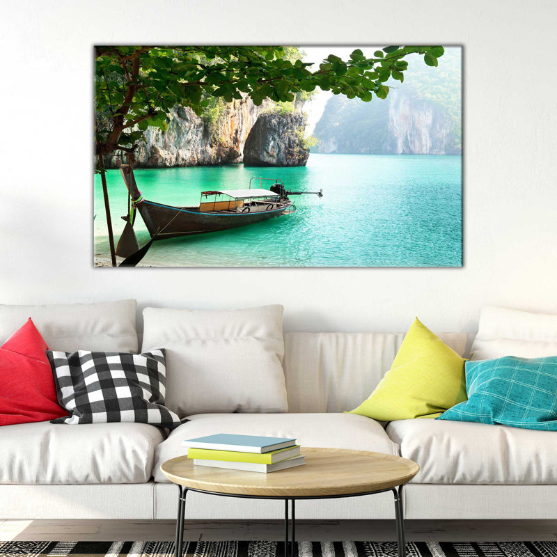 « hidden phi phi island, thaïlande », reproduction de photo sur toile, H 36 po x l 60 po x P 1,5 po