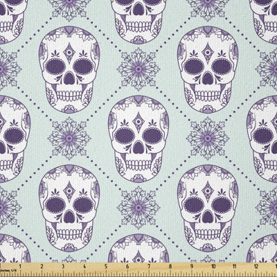 Crecy Flower with Skulls Multi-Purpose Fabric