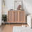 Storage Cabinet With Three Doors,Wood Sideboard Buffet Storage With Adjustable Shelf,Wood Coffee Bar Cabinet,Kitchen Buffet Cabinet Cupboard-856610915-856610940