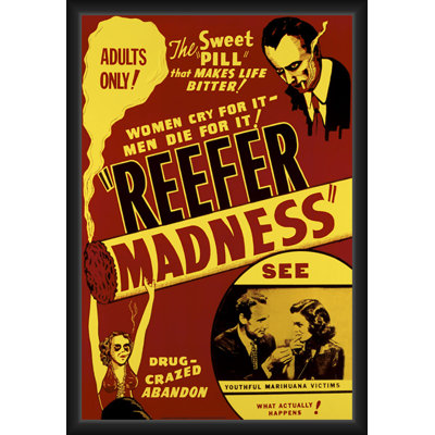  «Officially Licensed Reefer Madness», affiche d'art - 24 x 36 po - reproduction décorative - papier affiche - prête à encadrer