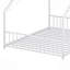 Cadre de lit avec bandes lumineuses à DEL, cadre en fer en forme de toit, L 78,5 po x l 55,9 po x H 58,4 po.