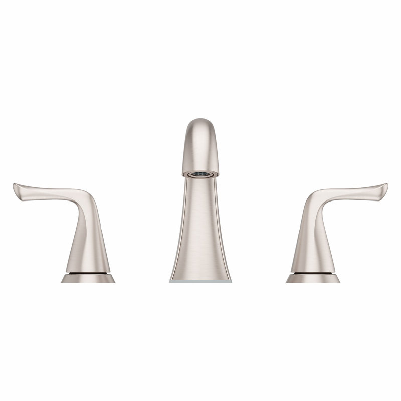 Willa Widespread Bathroom Faucet with Drain Assembly, Spot Defense Brushed Nickel