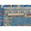Tapis oriental moderne bleu unique 3 x 5 One-of-a-Kind