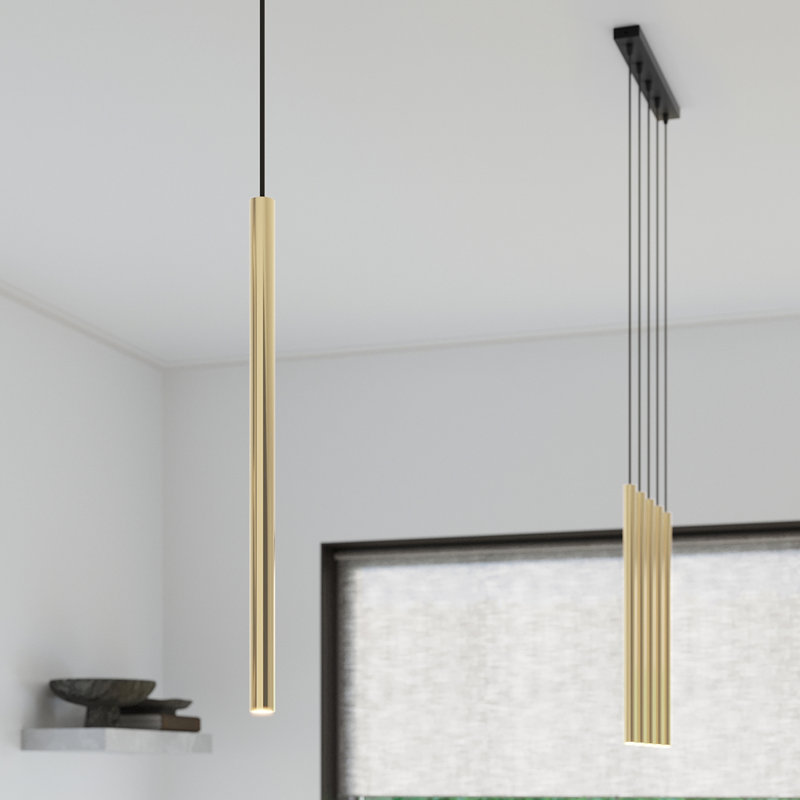 Pastelo 3 - Light Kitchen Island Pendant, Black/Polished gold