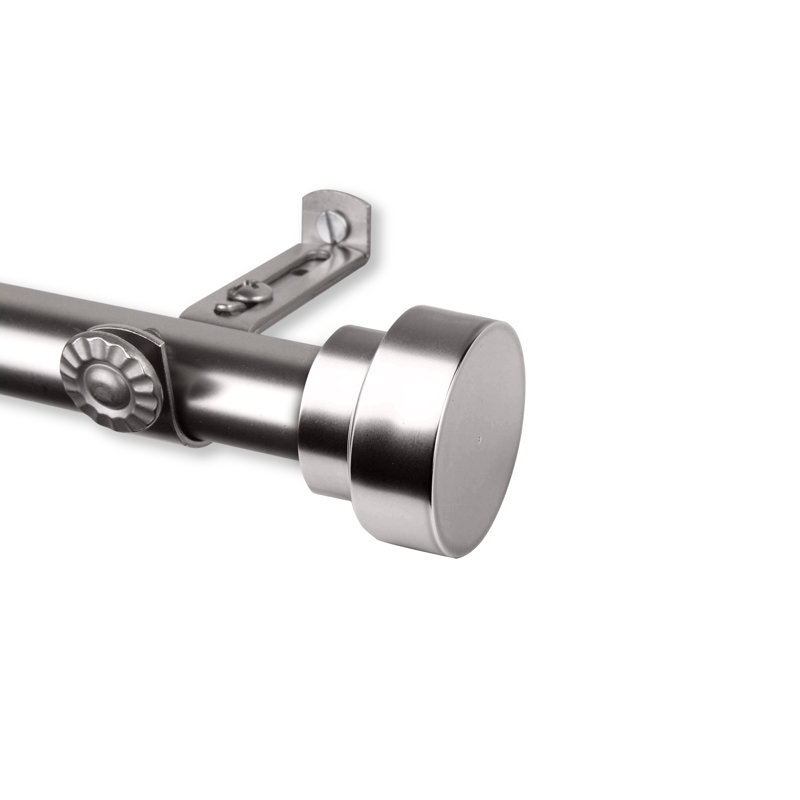 Ensemble de tringle à rideaux simple et quincaillerie Lyndhurst, l 48 po à 84 po, Nickel satiné