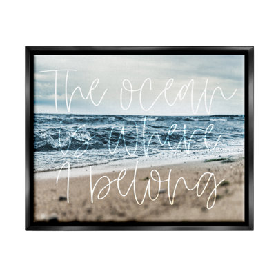 «Ocean Is Where I Belong Beach Waves Floater», art mural par Lil 'Rue