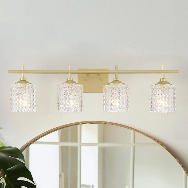 Gerberoy 4 - Light Dimmable Vanity Light, Satin Brass