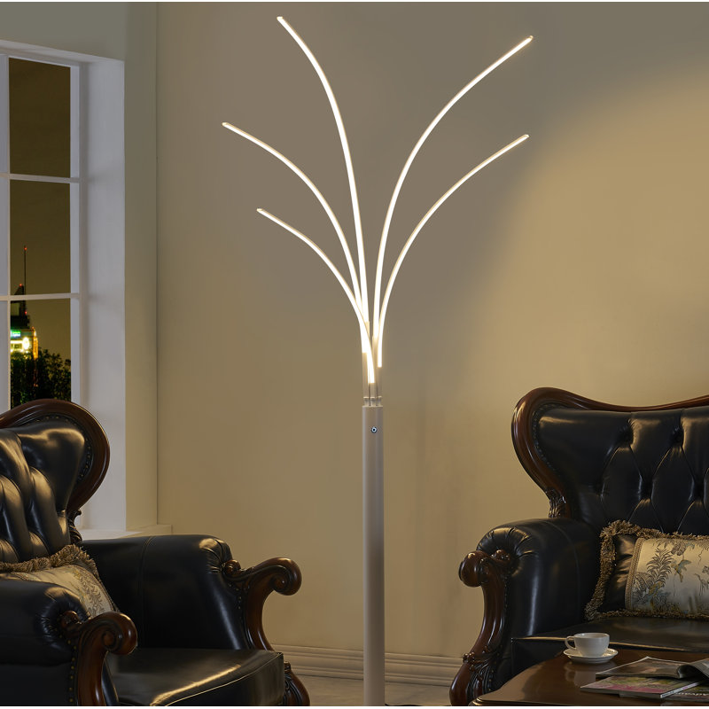 Lampe sur pied à DEL 94 po Petit, Blanc mat