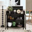 Buffet moderne avec portes en verre trempé - Console de rangement en métal pour la salle à manger, la cuisine et le vestibule
