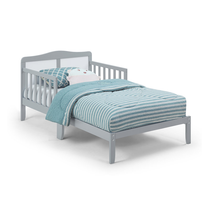 Lit pour enfant en bois massif Fellipe, gris