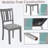 Dining Chairs Set For 4 With Padded Seat, Gray-1585317607