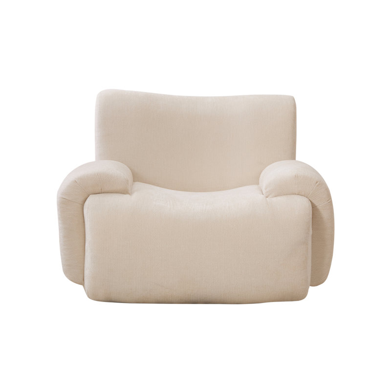 Fauteuil de loisir entièrement rembourré entièrement compressé, Beige