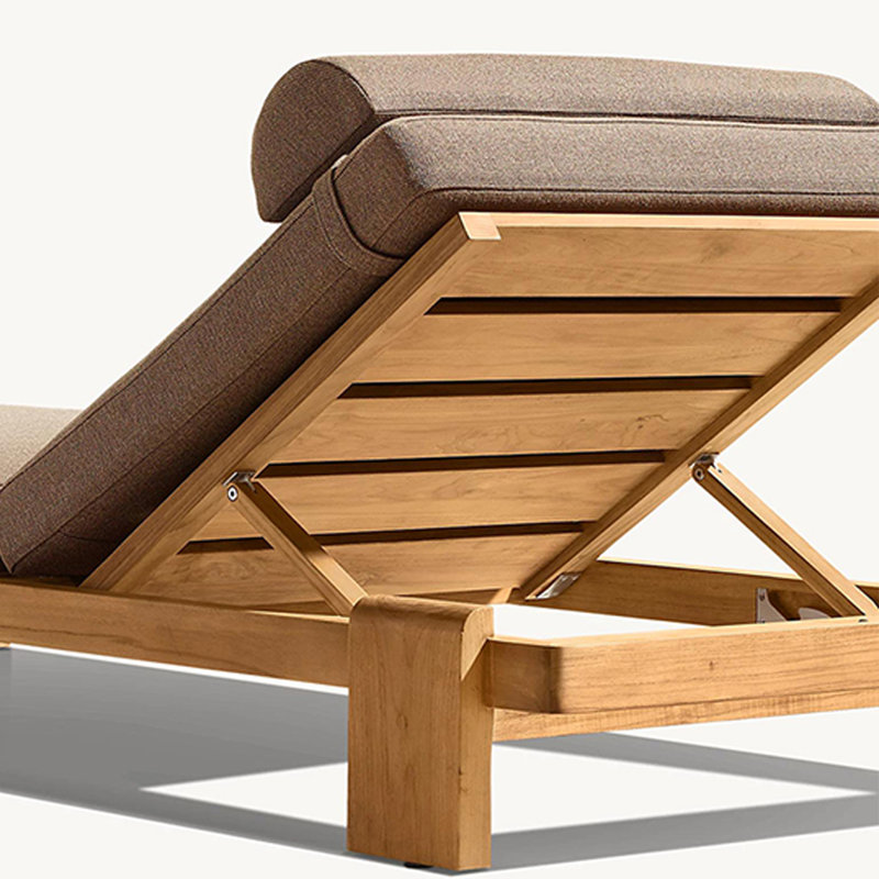 Outdoor courtyard lounge chair, Tan, Light Yellow