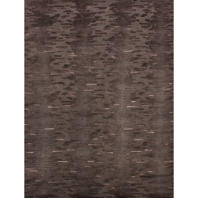 Abstract Area Rug in Chocolate, Rectangle 8' x 10'