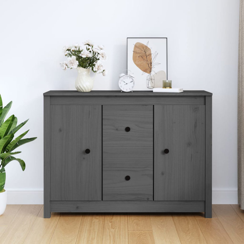 Torres 100cm Solid Wood Sideboard, Grey
