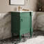 Meuble-lavabo autoportant avec lavabo en céramique et tablette réglable