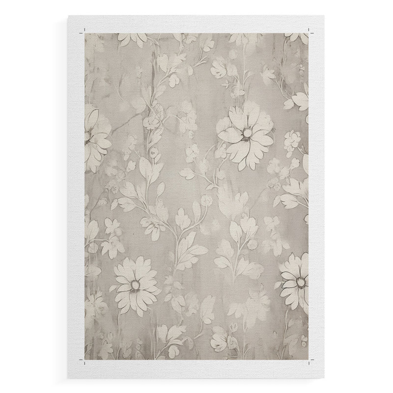 Impression florale rétro IV - reproduction de toile seulement - non encadrée, H 27 po x l 18 po