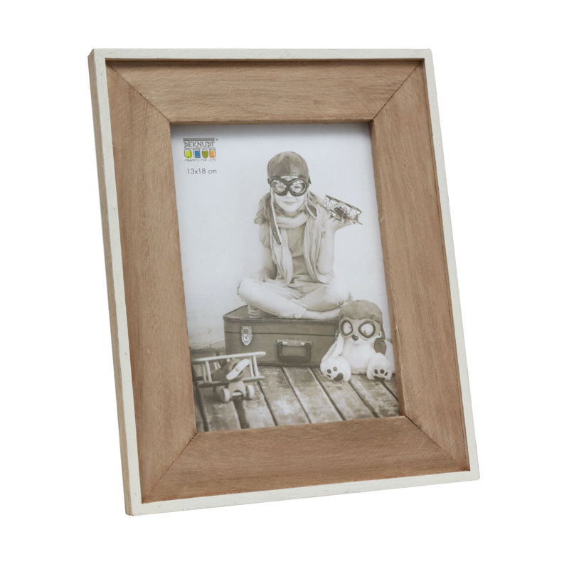 Wilbur Brown Single Picture Frame, 6" x 8", White/Brown