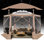 Pavillon de jardin 12 po x 12 po avec pavillon à ciel étoilé, tente moustiquaire pour le camping, moustiquaire avec moustiquaire, auvent pour tente Hub avec sac de transport et piquets