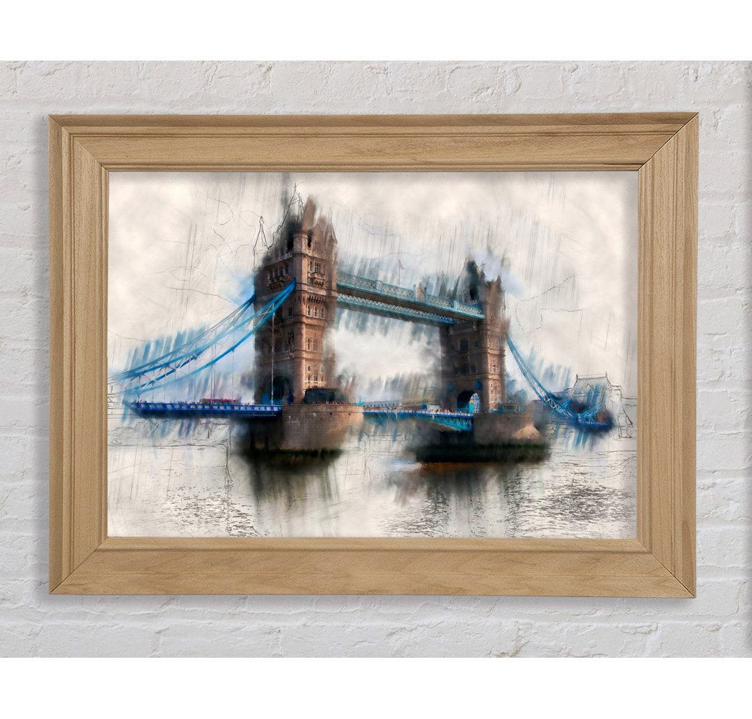 Tower Bridge Aquarell - Einzelner Bilderrahmen Kunstdrucke