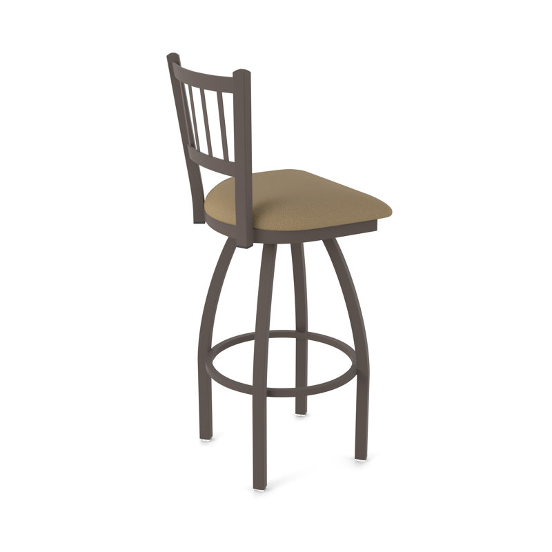 Tabouret pivotant 810 Contessa, Bronze, Vinyle - chaume Canter, Tabouret de bar (siège d'une hauteur de 30 po)