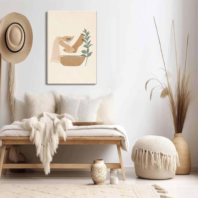 Christian Jesus Canvas Wall Art Boho Religious Bible Story Jesus Washed The Feet Of His Disciples Picture Wall Decor Poster Painting Print For Bedroom Living Room Bathroom Decoration