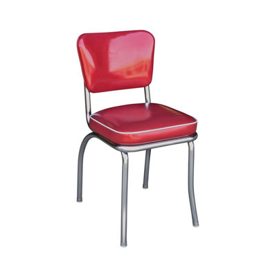 Chaise de salle à manger rembourrée rétro