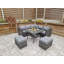 Adalie 6 - Person Wicker Patio Dining Set with Square Table , Cushions Included-24131456