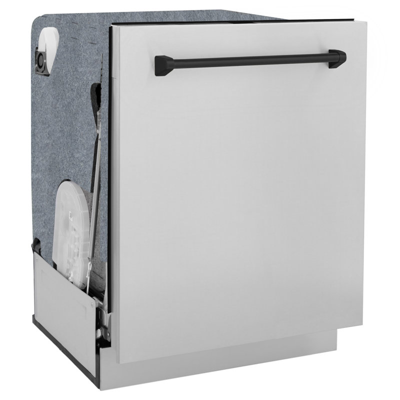 Zline Autograph Edition 24" 45 dBA Built-In Button Control Dishwasher, Matte Black 