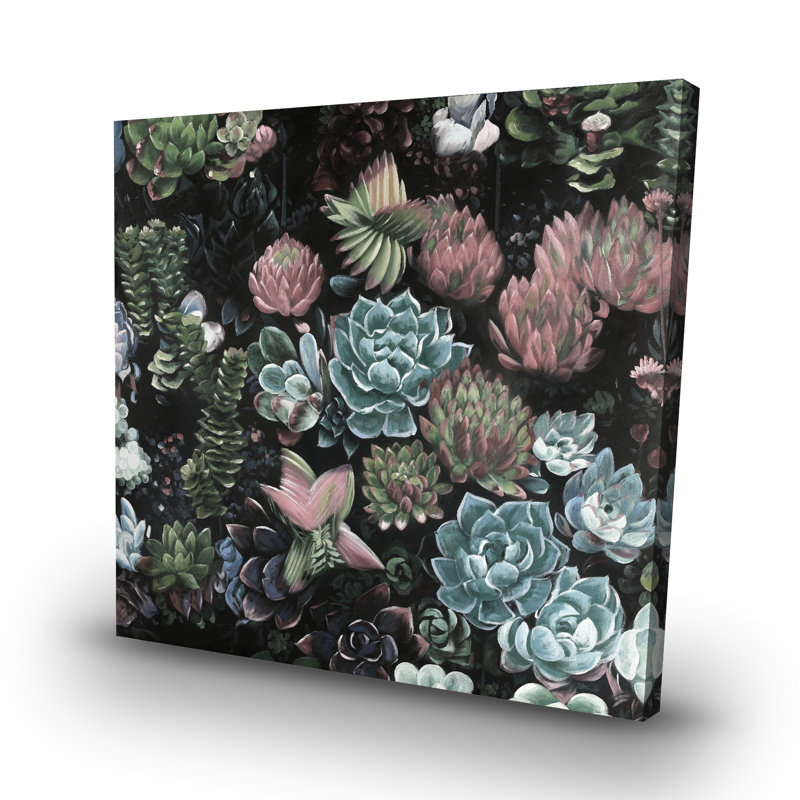 Succulent set - 32"x32" art on canvas