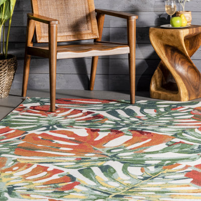 Pennsylvania Leaf Green/Orange Indoor/Outdoor Rug