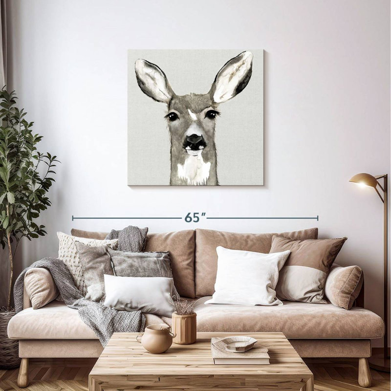 Brampt Oh Deer Portrait, 36" H x 36" W