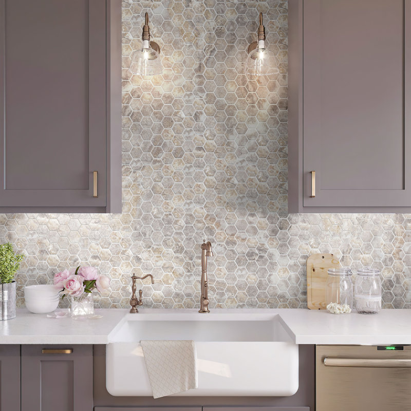 Splendor 8.86'' W x 12.8'' L Porcelain Tile Mosaic Sheet