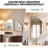 Arched Aluminum Frame Wall Mirror with Tempered Glass for Bathroom, Living Room, Entryway-91113315-91113313