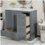 Armoire de salle de bain indépendante de style minimaliste de 36 pouces avec lavabo, 4 tiroirs à fermeture en douceur et 2 portes à fermeture en douceur