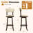 Bar Height Chairs Set of Swivel High Barstool w/ Padded Seat & Backrest-53304740-53304741
