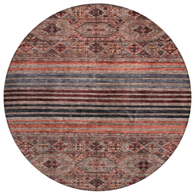Julissara Orange Washable Indoor-Outdoor Rug - 