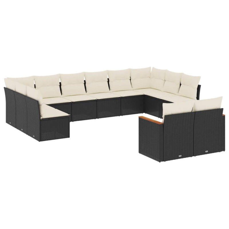 Grand canapé modulaire en rotin PE Vidaxl