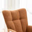 Ensemble fauteuil berçant à oreilles en tissu Teddy et repose-pieds, fauteuil à bascule d'allaitement avec poche de rangement latérale, mouvement de glissement fluide, base en bois massif sécurisée, fauteuil d'appoint confortable pour le salon-2014648241