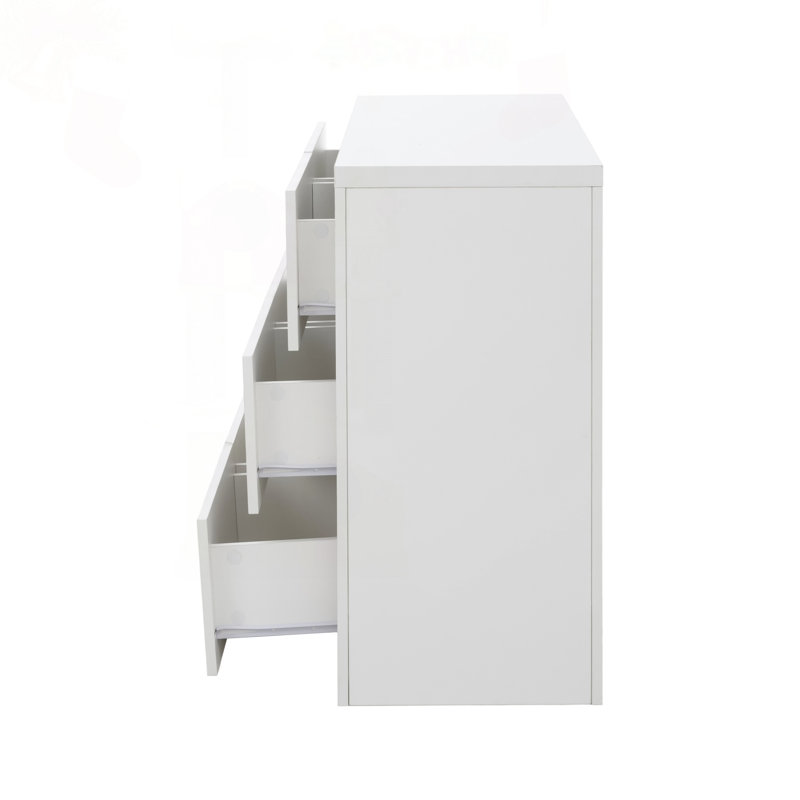 Commode de salle de bain en L à 6 tiroirs avec bureau